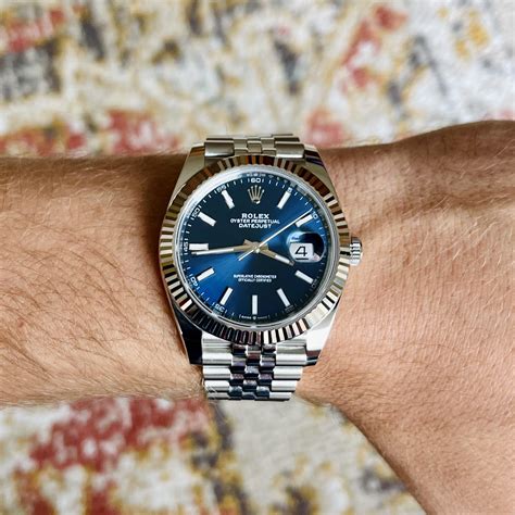 rolex datejust blue dial usato|rolex blue dial datejust price.